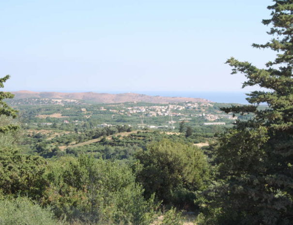 paysage de la villa à louer en Crète